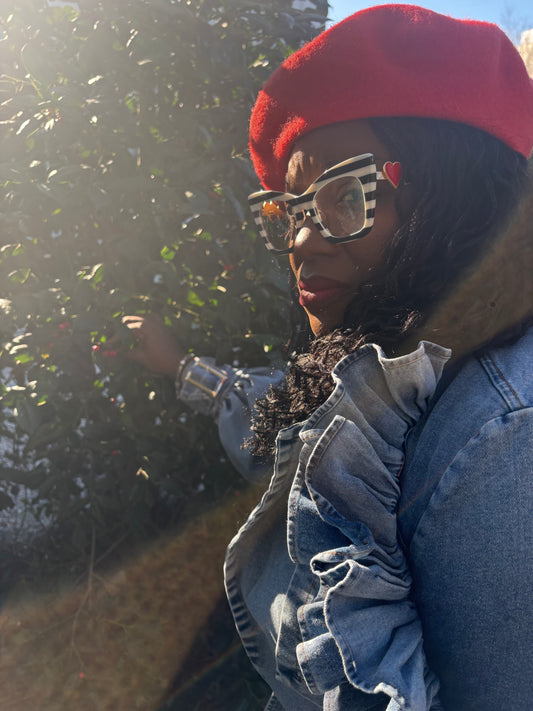 Soulish By LeLe- "Just Puffed Right" Denim Midi-Trench Coat