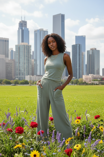 Soulish By LeLe "Basically Bae Ribbed" Set